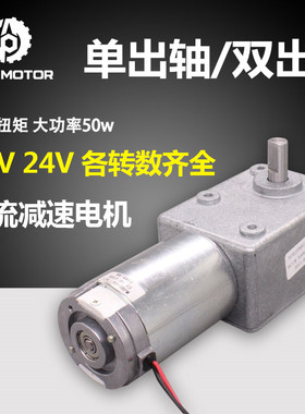 600JSX大扭矩涡轮蜗杆减速电机 直流马达 DC12V 24V