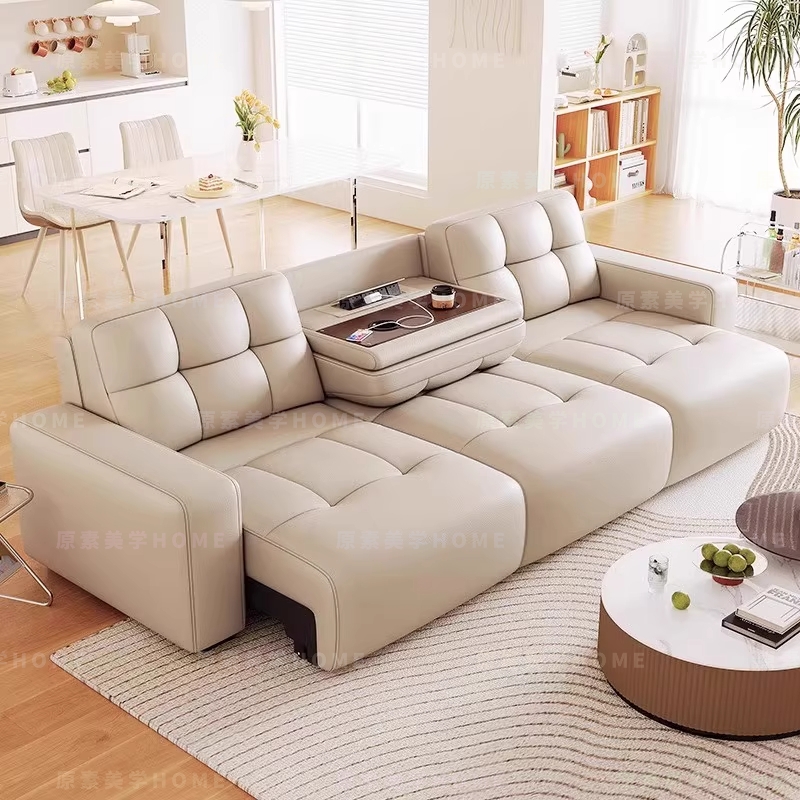 广东佛山实力工厂真皮电动沙发床