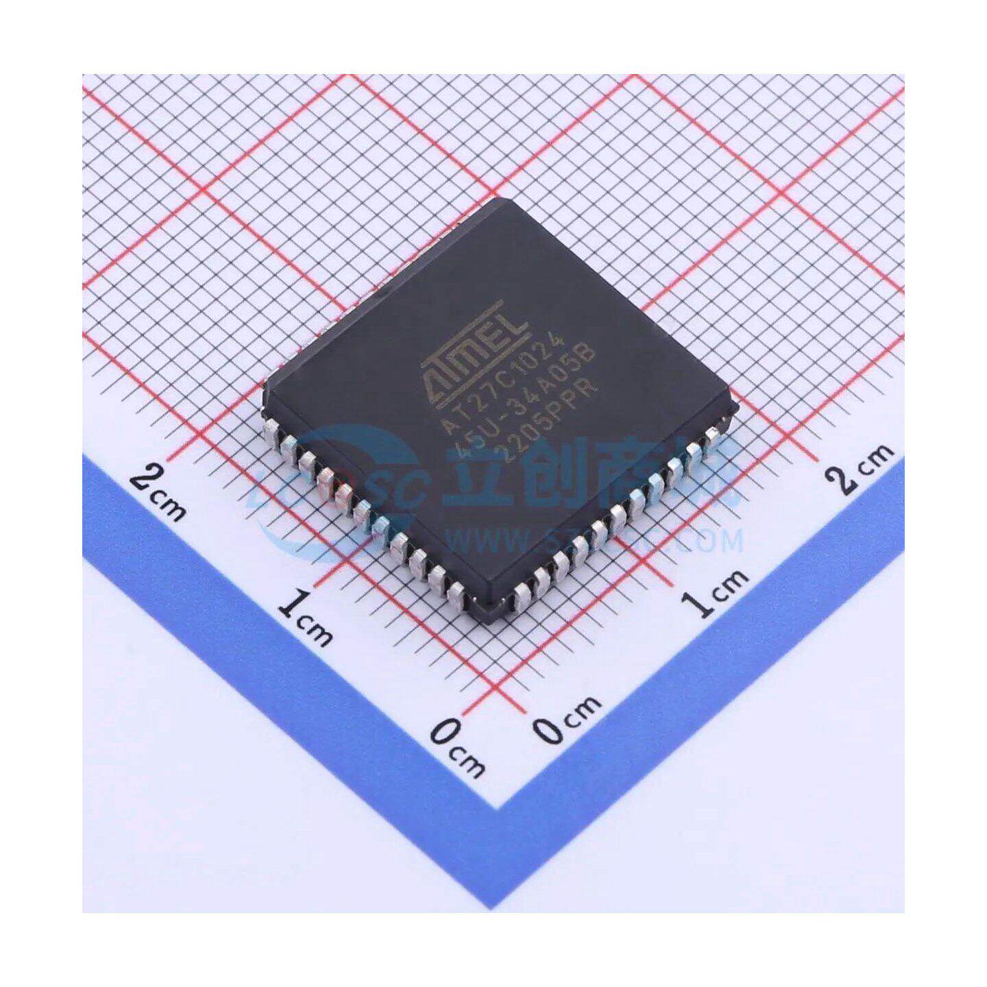 非易失性存储器(ROM) AT27C1024-45JU PLCC-44(16.6x16.6)