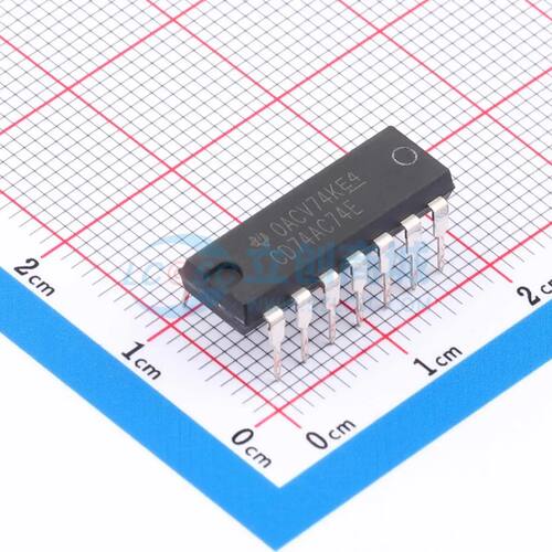 触发器 CD74AC74E PDIP-14 110MHz D-型 原装正品