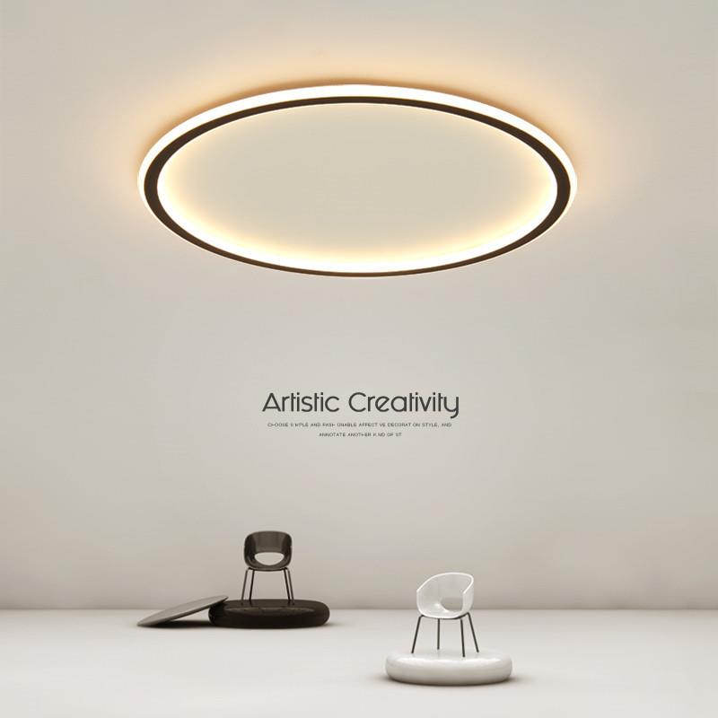 led吸顶灯现代简约圆形客厅灯家用时尚北欧主卧室灯房间书房灯具