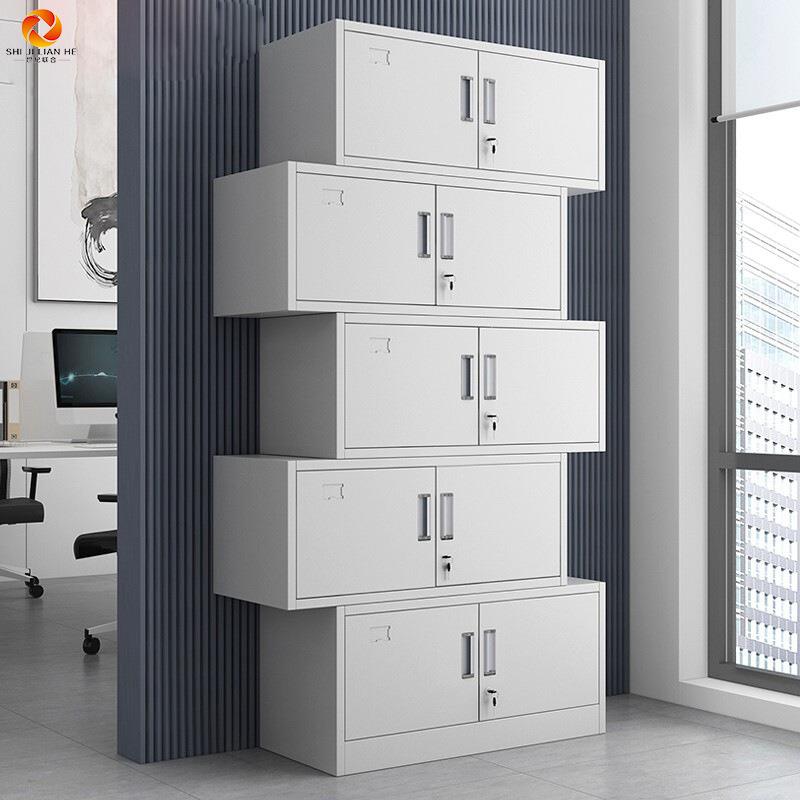 分体五节柜文件储物柜办公室通体资料柜可拆卸顶柜加厚钢制铁皮柜