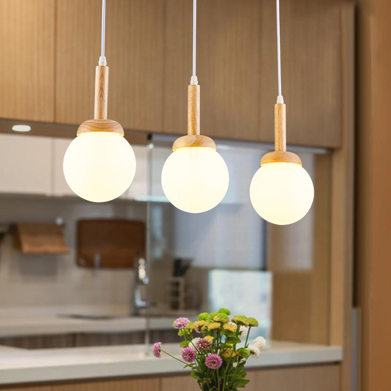 单头三头床头吊灯 北欧风格家用餐桌吧台个性创意餐厅奶茶店灯具