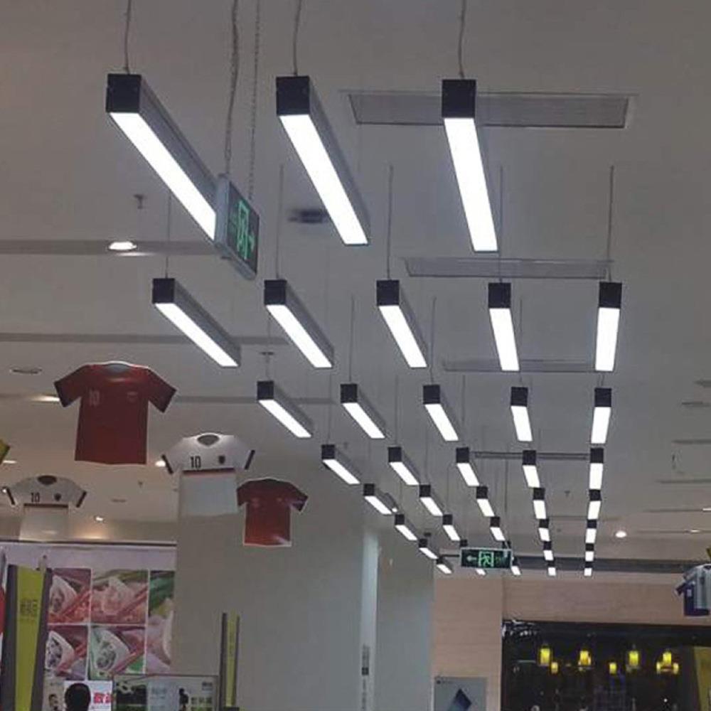 线条灯灯槽明装铝合金吊装灯办公室超市商场外壳套件工程硬灯条
