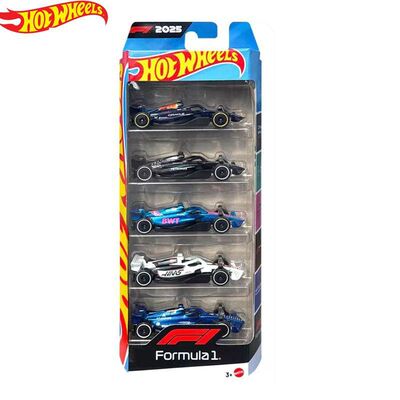 严选风火轮HOTWHEELS五连包F1赛车红牛奔驰合金汽车模型玩具礼物J