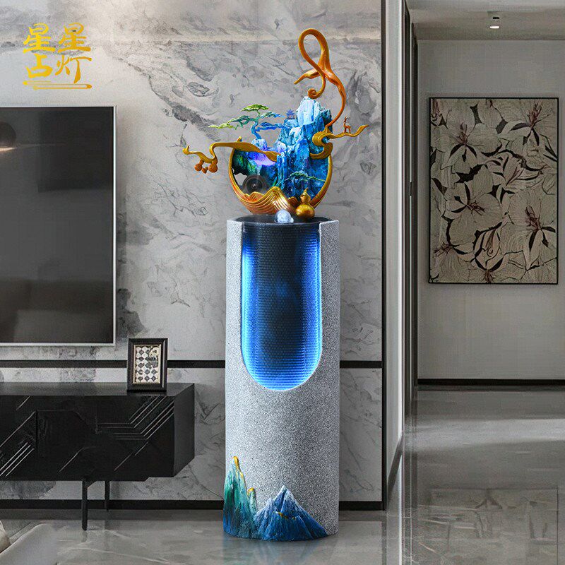 星星点灯流水福禄绵延新中式玄关客厅室外大型落地摆件乔迁送礼品