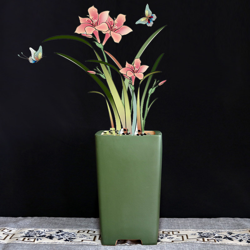 蔓木人紫砂宜兴紫砂花盆兰花盆四方精品手工素面古典桌面黄色绿色,鲜花速递/花卉仿真/绿植园艺,洒水/浇水壶,淘宝优惠券,粉丝福利购,淘宝优惠卷