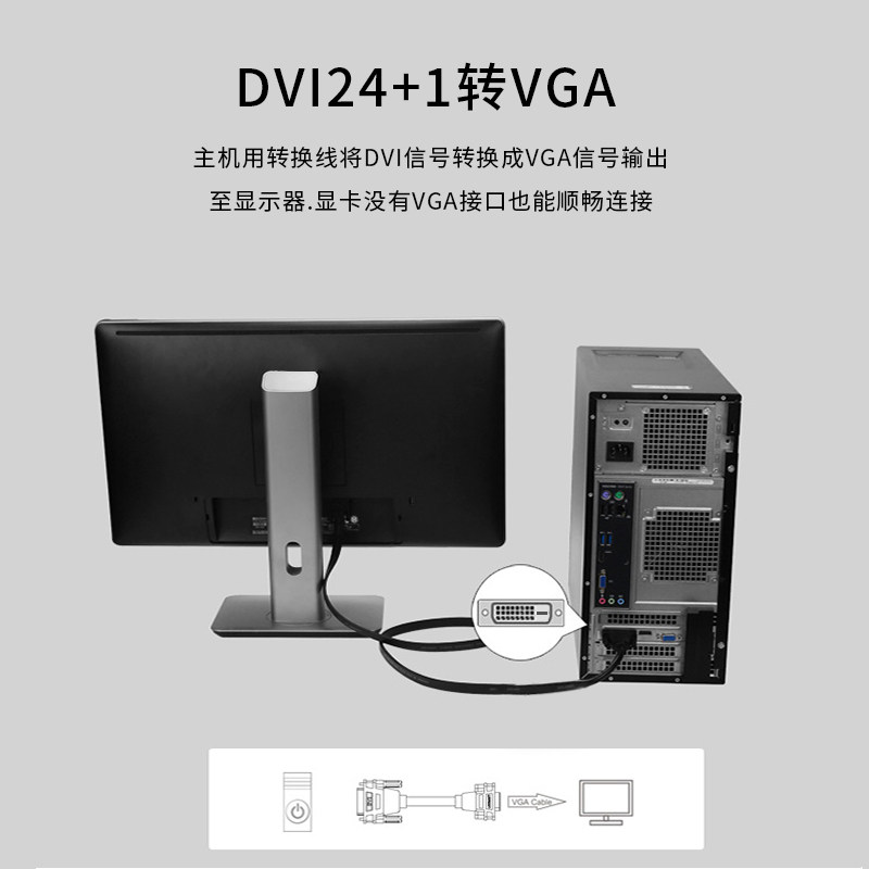 DVI转转换器24+1转带芯片DVI-D转转接线DVI显卡高清转VGA一件包邮,婴童用品,摇篮,淘宝优惠券,粉丝福利购,淘宝优惠卷