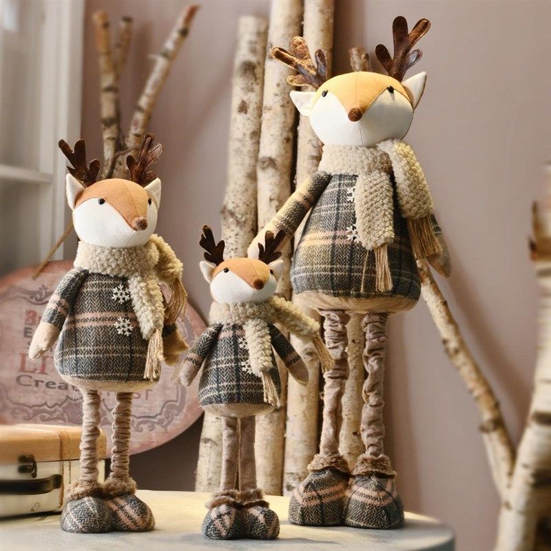 圣诞节装饰品站姿伸缩戴围巾麋鹿公仔长腿棉麻布兔子玩偶家用摆件,鲜花速递/花卉仿真/绿植园艺,洒水/浇水壶,淘宝优惠券,粉丝福利购,淘宝优惠卷