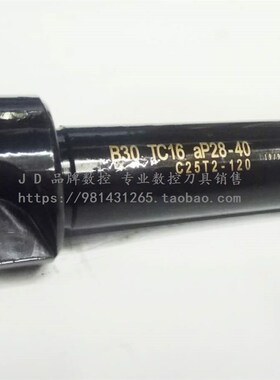 30度加工中心直柄倒角刀杆B30 TC16 C25T2-120ap28-40 2刃