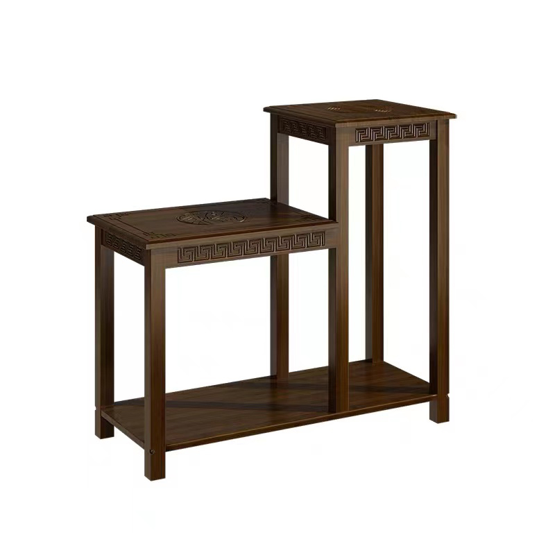 博古架实木新中式多m宝阁茶业具展示架陈列柜摆件隔断现代简约酒