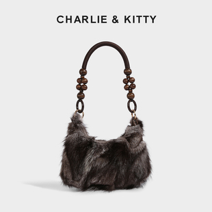 【赵露思同款】CHARLIE&KITTY轻奢小众高级感包包2025新款毛毛包