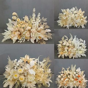 饰地排花路引花 香槟婚礼花艺婚庆现场布置绢花排花婚庆道具酒店装