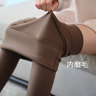 高腰收腹提臀无痕瑜伽裤 加绒加厚紧身打底裤 子 女外穿秋冬季 鲨鱼裤