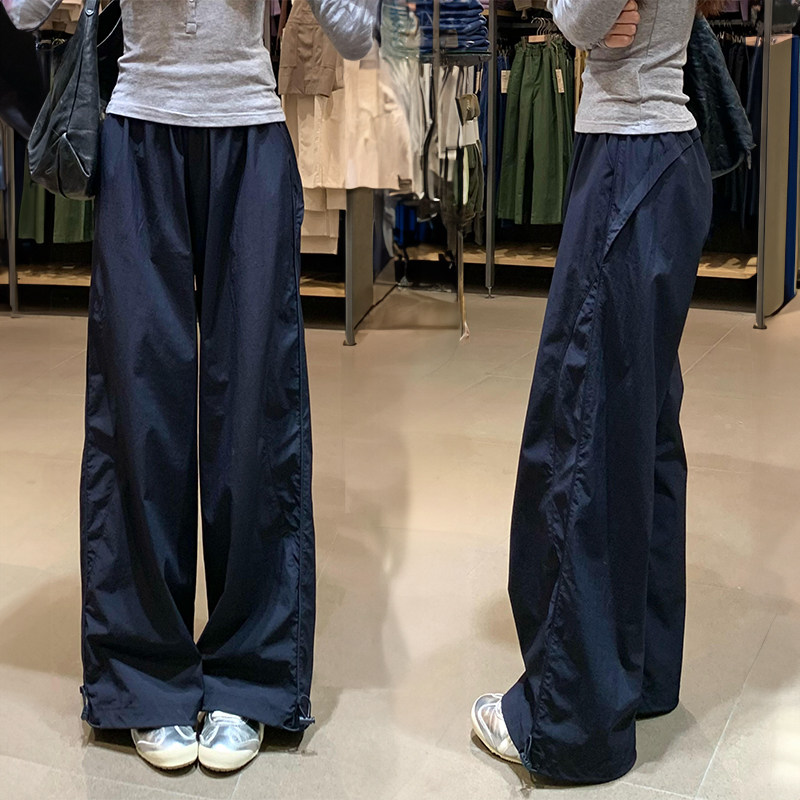 美式工装裤女款2025新款酷飒风夏季高腰大码显瘦宽松慵懒风阔腿裤