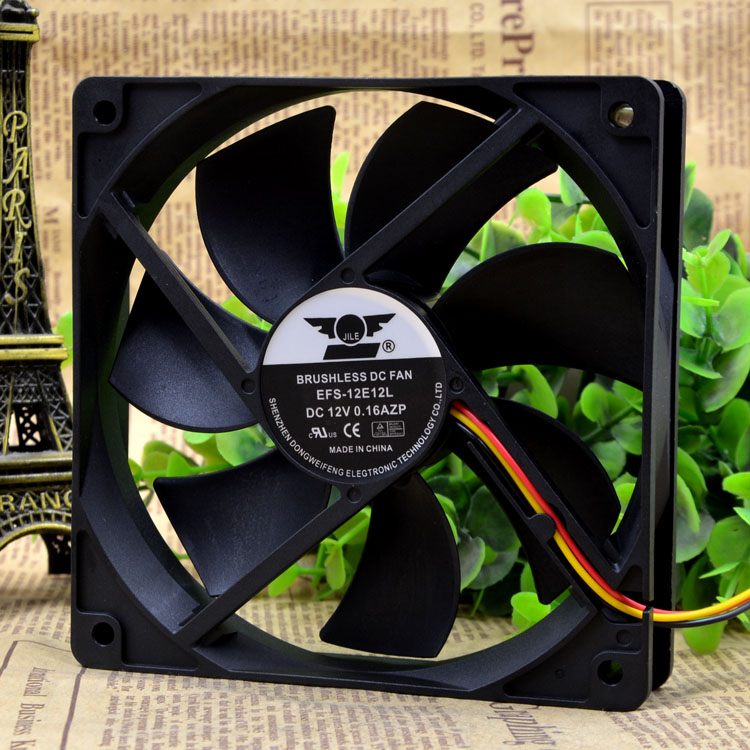 原装 EFS-12E12L 捷冷 12CM 12V 0.16A 12025  机箱电源 散热风扇