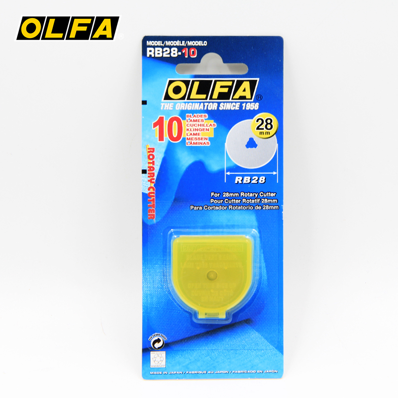 日本OLFA滚刀刀片RB28-10/2工业裁布切割圆刀片28MM裁纸滚刀片