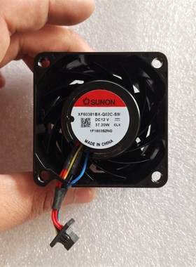 XF6038BX-Q02C-S9l SUNON 6038建准 12V 37.20W 金属散热风扇6CM
