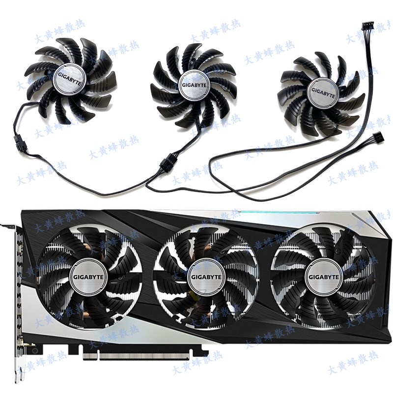 全新 技嘉RTX3050 3060 3060ti GAMING魔鹰显卡风扇PLD08010S12HH