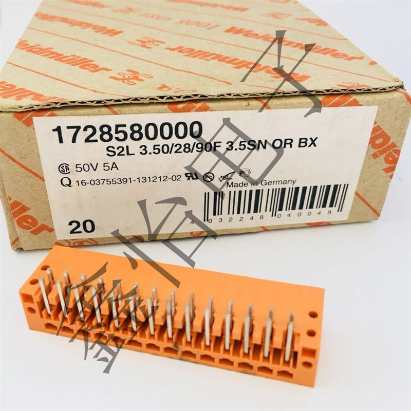 魏德米勒连接器1728580000【S2L 3.50/28/90F 3.5SN OR BX】