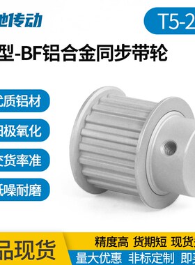 T5型-22齿 带凸台型槽宽22/27铝合金氧化同步带轮TTPA22T50-B-N10