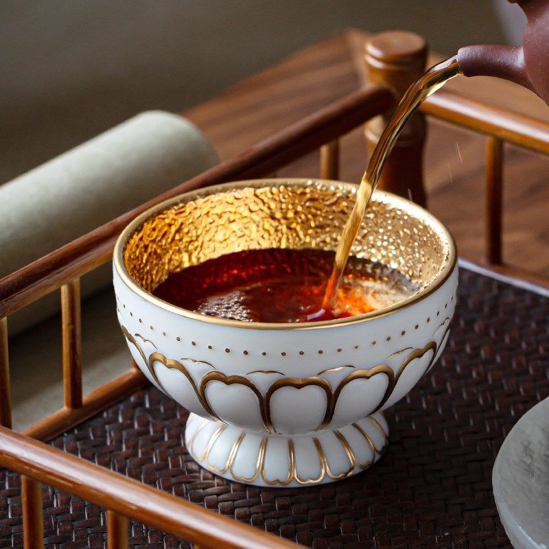 墨修缘徐玲玲德化羊脂玉白瓷鎏金银大号茶杯主人杯茶盏单杯品茗杯,包装,包装胶带,淘宝优惠券,粉丝福利购,淘宝优惠卷