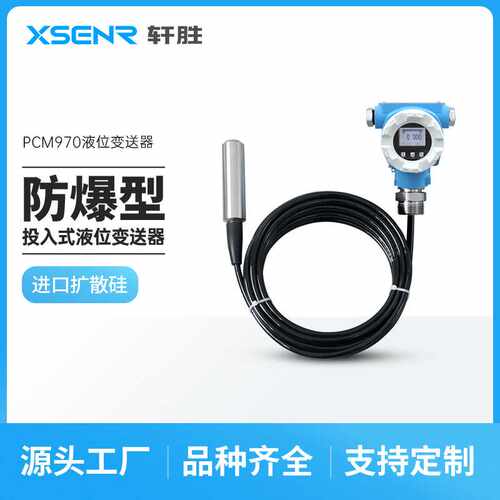 PCM970防爆型投入式液位变送器4-20mA/HART 防爆液位变送器传感器