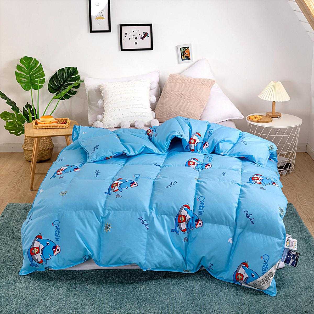 儿童羽绒被 95白鹅绒加厚全棉被芯单人秋冬棉被子床上用品