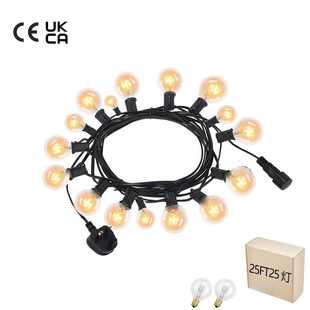 工厂直销G40钨丝灯串 饰节日氛围G40英规220V灯串 E12灯串室外装