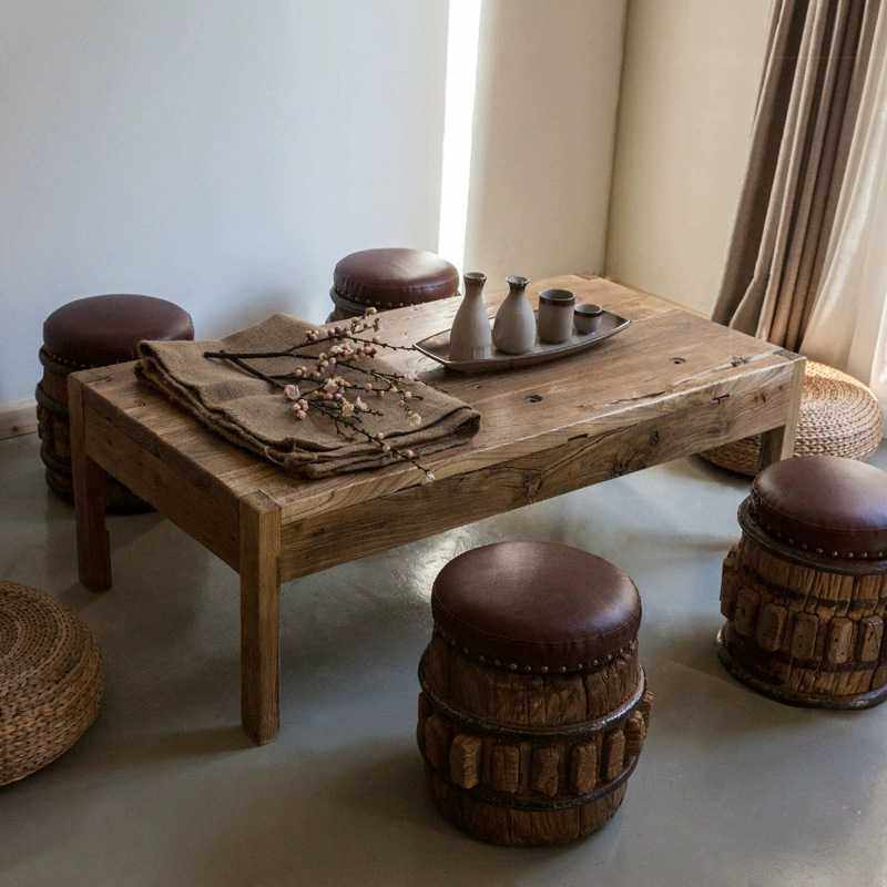 中式禅意老榆木茶桌茶几老门板榻榻米阳台小桌子做旧实木矮茶桌,3C数码配件,摄像机配件,淘宝优惠券,粉丝福利购,淘宝优惠卷