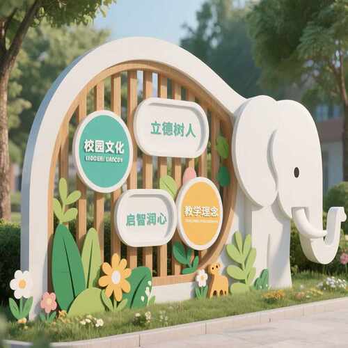 户外个性宣传栏文化长廊马路告示栏校园公园景区小品广告牌导向牌