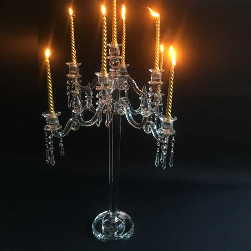 厂家 欧式水晶蜡烛台摆件样板房 9头烛台婚庆道具装饰居家用品