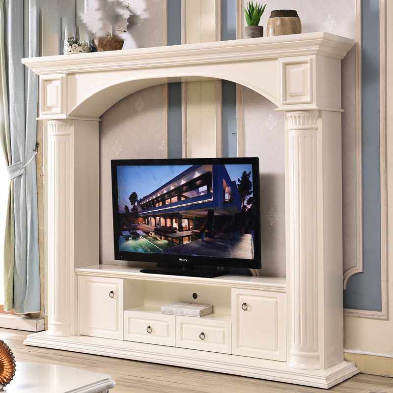 2米简约美式壁炉电视柜客厅家具欧式壁炉架背景墙装饰柜壁炉