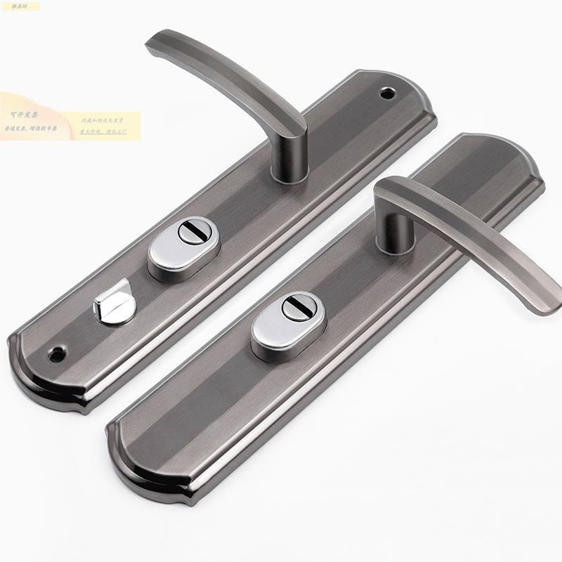 门把手拉防手锦香缘盗门通用型手柄式门配锁加厚面板件实心手老柄