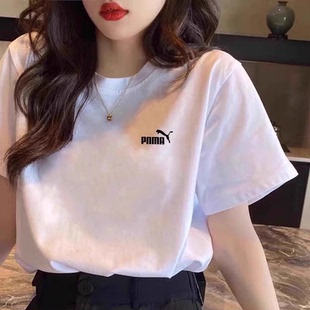 奥莱正品A短袖t恤纯棉女衫2026夏季透气宽松情侣圆领t恤男女同款