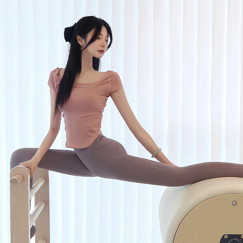 瑜伽服套装女2025新款高级感夏季普拉提训练服上衣健身衣运动短袖