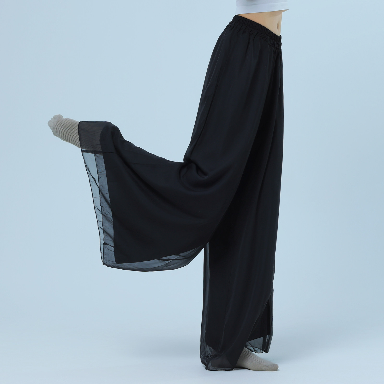 艾舞尔古典舞阔腿裤演出服女飘逸雪纺裤现代舞练功服舞蹈裤女裤子,运动/瑜伽/健身/球迷用品,古典舞服,淘宝优惠券,粉丝福利购,淘宝优惠卷