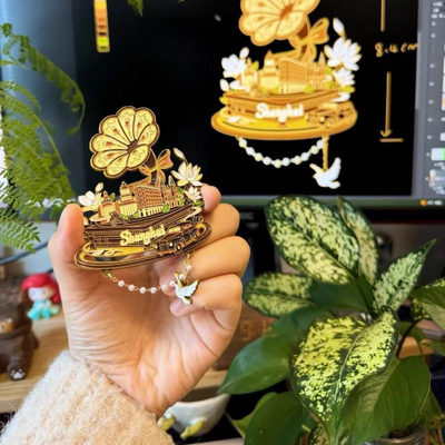 上海复古音乐唱片机冰箱贴纪念品