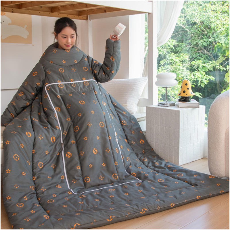 可以穿的c懒人抱枕被子两用成人办公室沙发能穿在身上午睡带袖子