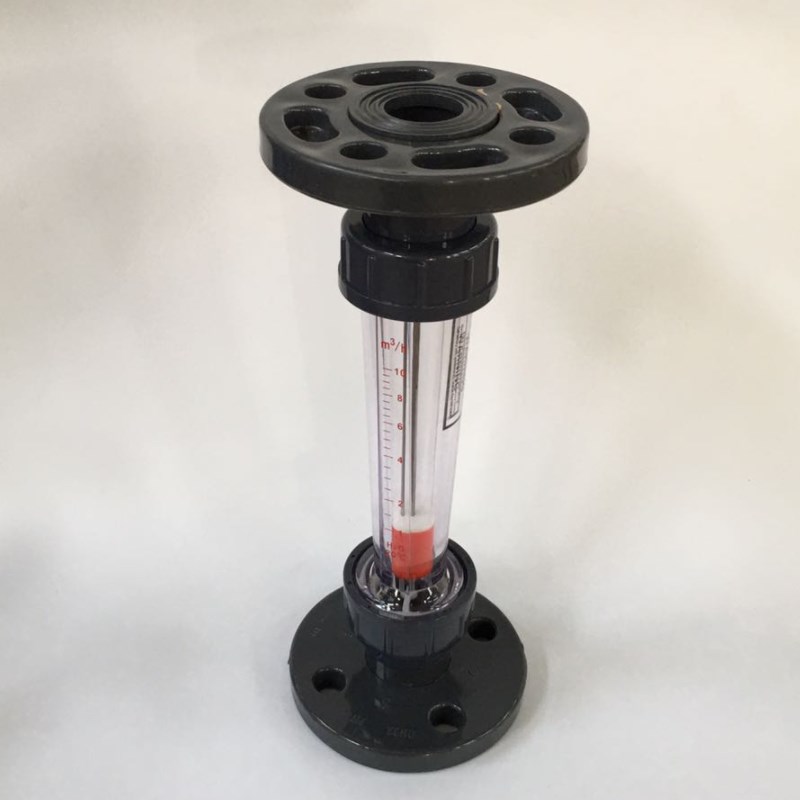 UPVC塑料法兰流量计LZS-高精度液体水转子流量计管道式浮子流量管