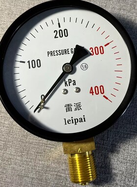 en 837-1 0~400kpa kl1.6 铜接头压力指示仪表 压力表 100mm