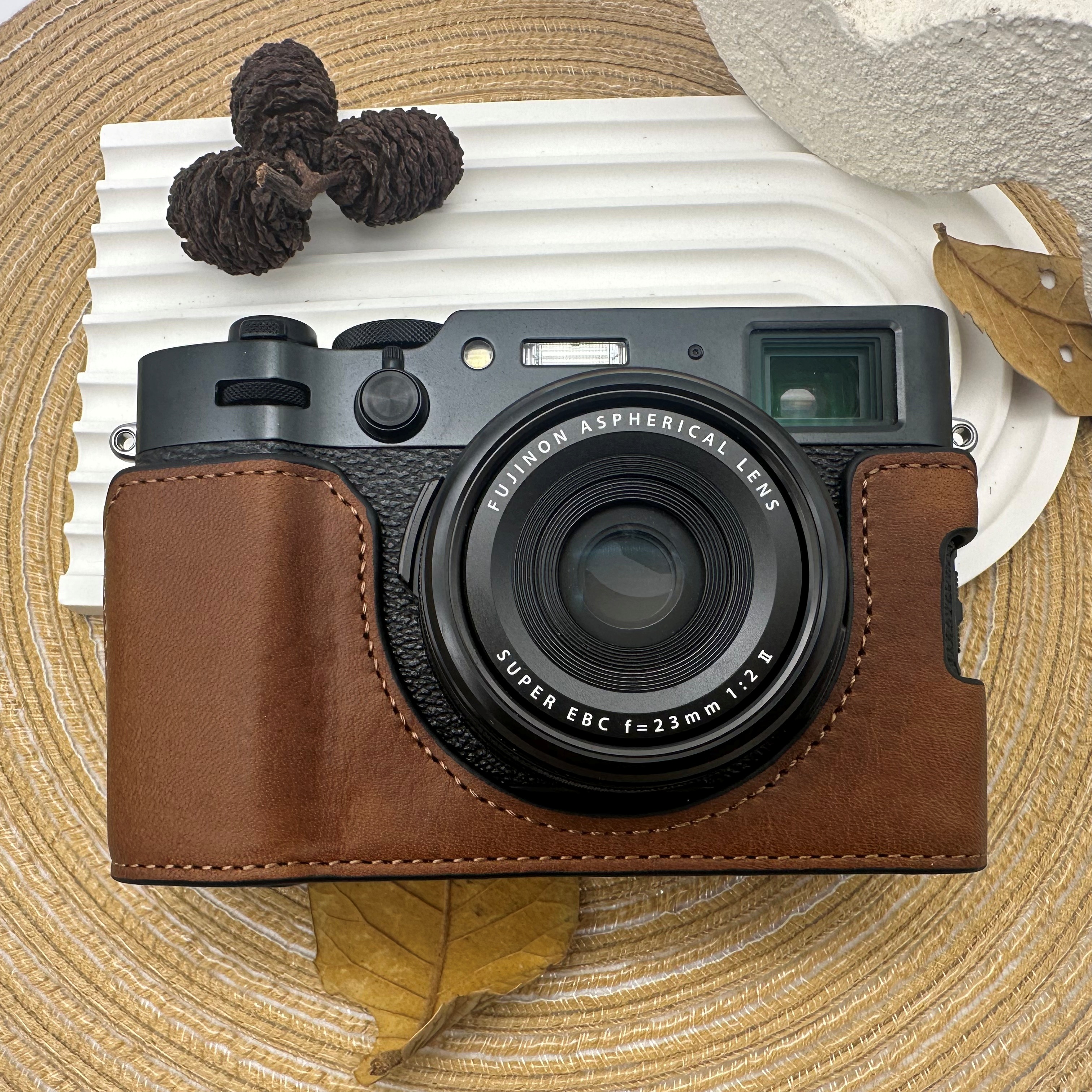 富士XT30真皮保护套XS20XT50XT5二三代X100ViXM5相机皮套底座肩带