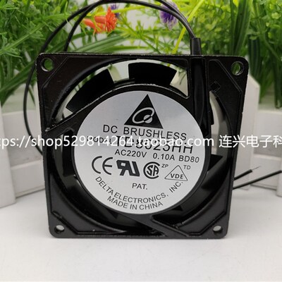 全新BRUSHLESS TD8025HH AC 220V 0.10A 8cm 机柜 铝制 交流散热