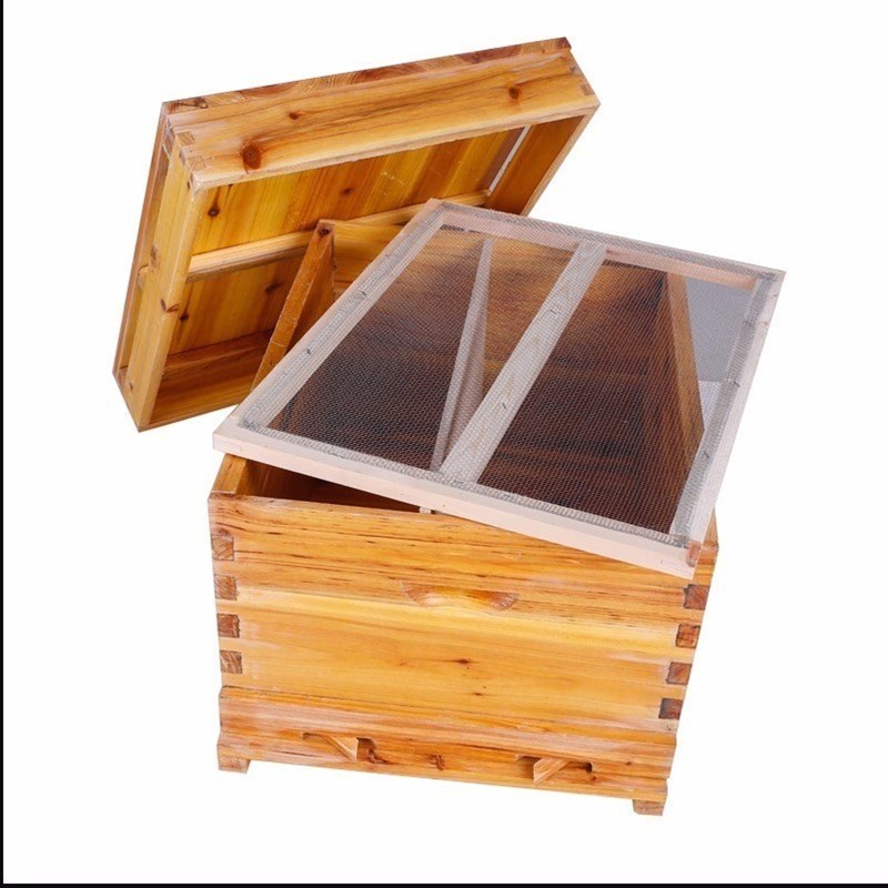 蜜蜂蜂箱优质杉木中蜂箱诱蜂标准型蜂桶养蜂工具煮蜡蜂箱全套包邮