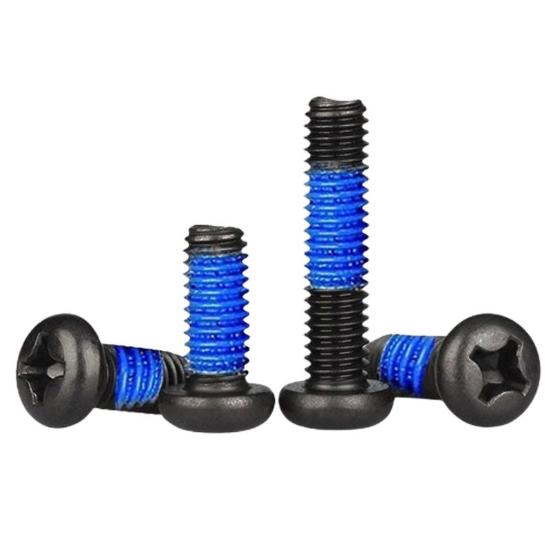 点胶螺丝304不锈钢黑色十字圆头螺丝GB818耐落盘头螺钉PM1.4M2-M8