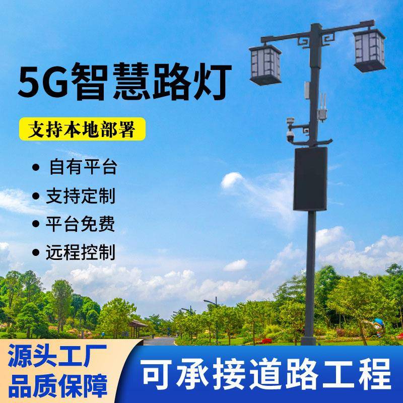 园区智慧路灯5G智能灯杆景区多功能智能路灯多杆合一智能照明厂家
