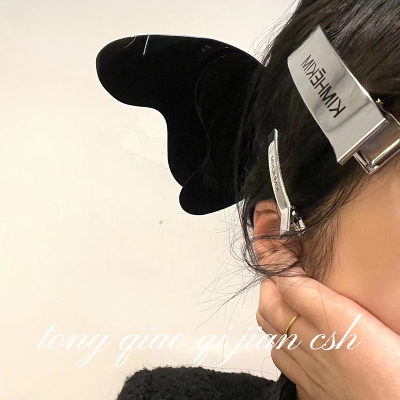 银色刘海边夹对夹网红时尚仙女