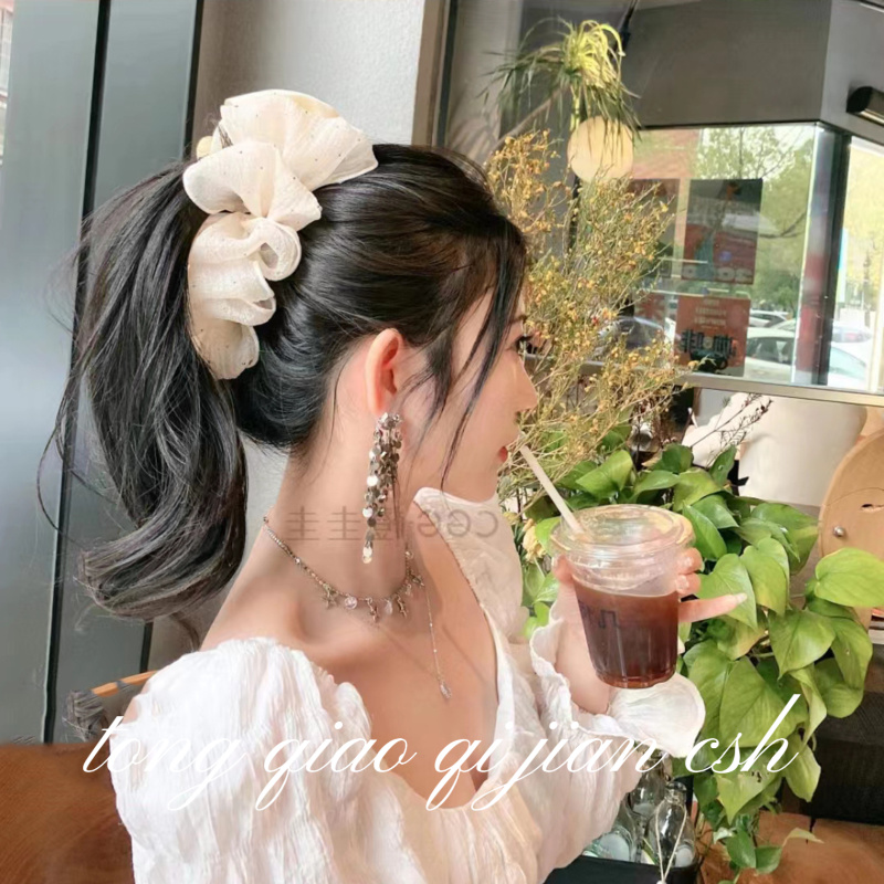 双面泡泡蝴蝶结抓夹小仙女气质