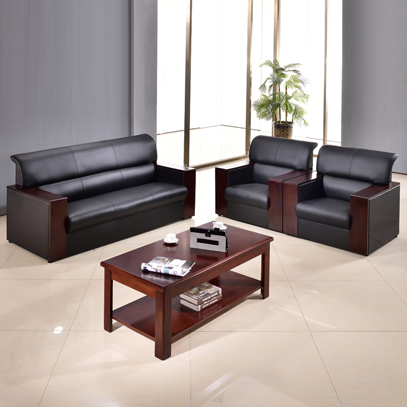 办公室沙发茶几商务三人位接待办公家具现代会客人