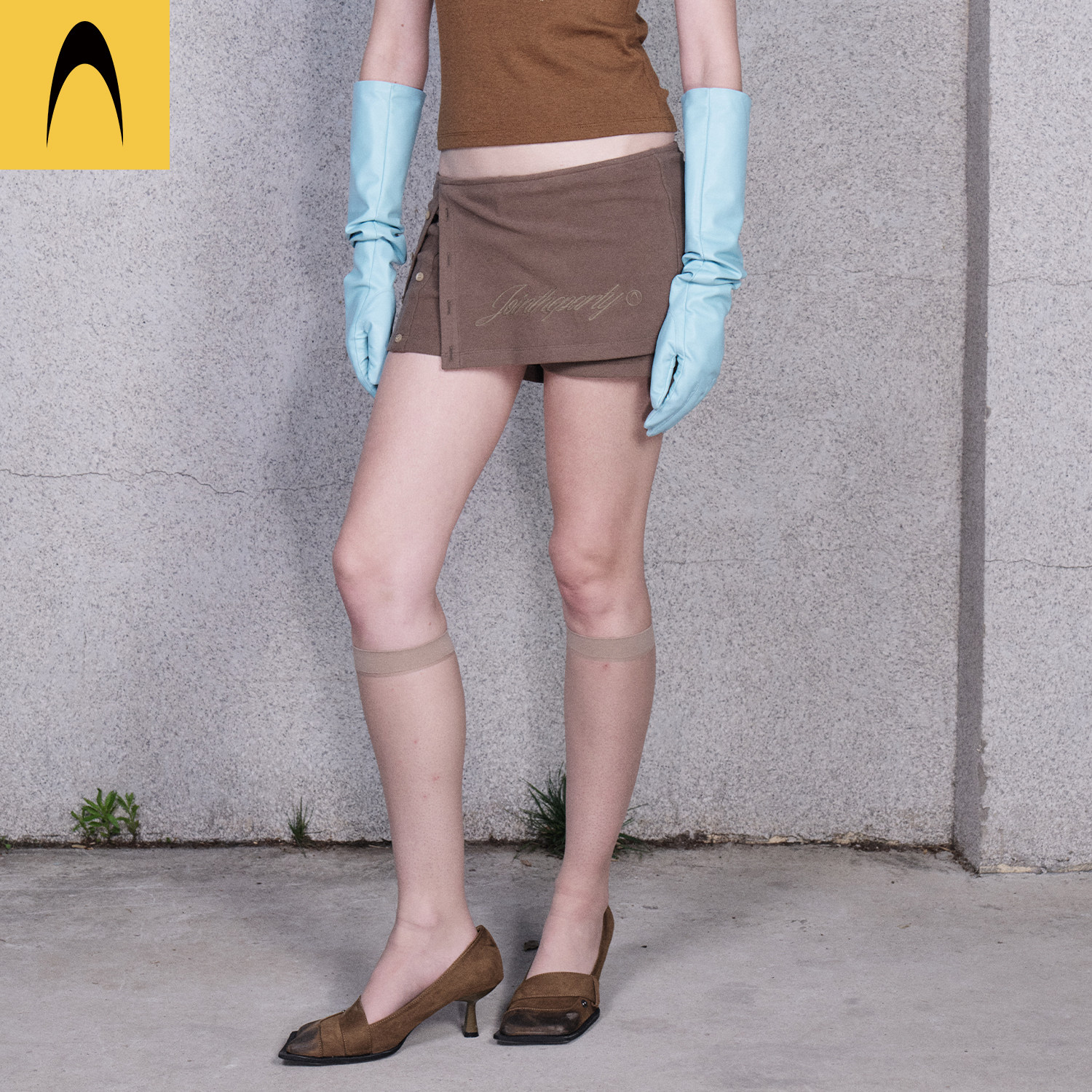 Anomalies Department假两件裙裤低腰绒感短裤女新品26秋